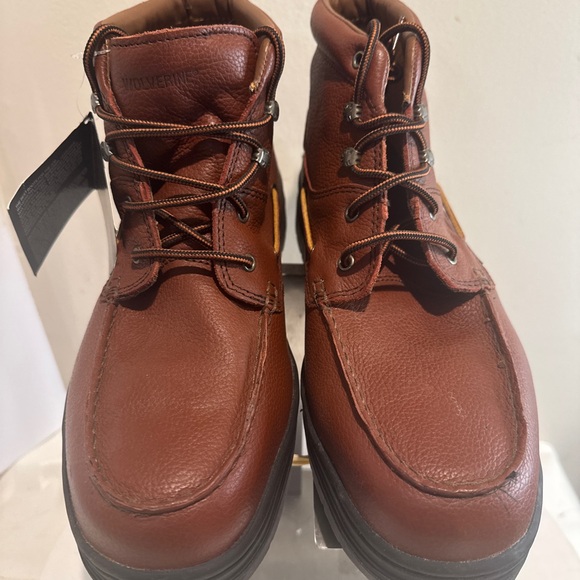 Wolverine Brown Leather Steel Toe Work chukka Brown Boots Size 13EW New main image 7